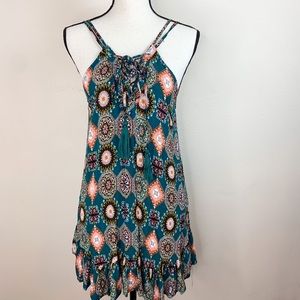 Pure Hype Tassel Ruffle Bottom Dress